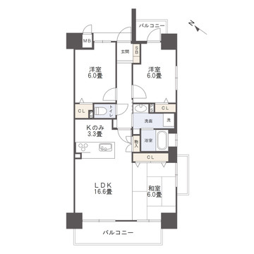 アルファステイツ今治駅前東のキッチン