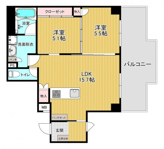 シャトー橿原の間取り