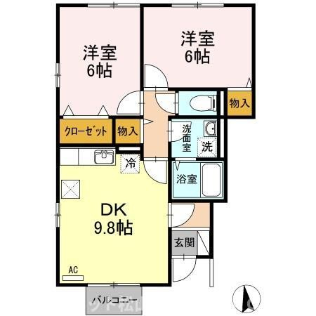 【間取り】 | サニーコート　C棟