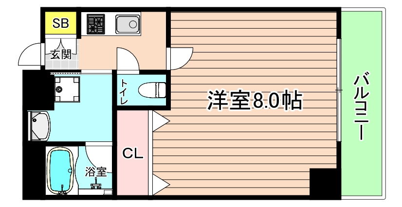 大阪市城東区今福西１丁目の賃貸マンションの間取り