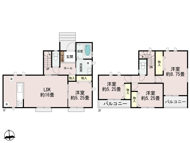 ハートフルタウン宇都宮市富士見が丘３丁目１３２番の間取り