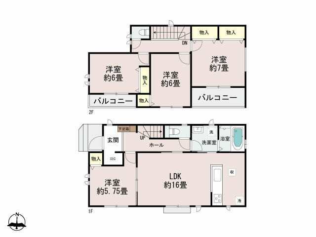 ハートフルタウン栃木市片柳町１丁目１０２９番　新築一戸建ての間取り