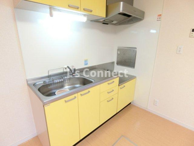 【キッチン】 | パセオプラシード成田Ｂ | ２口ガスコンロ設置可能なキッチン。