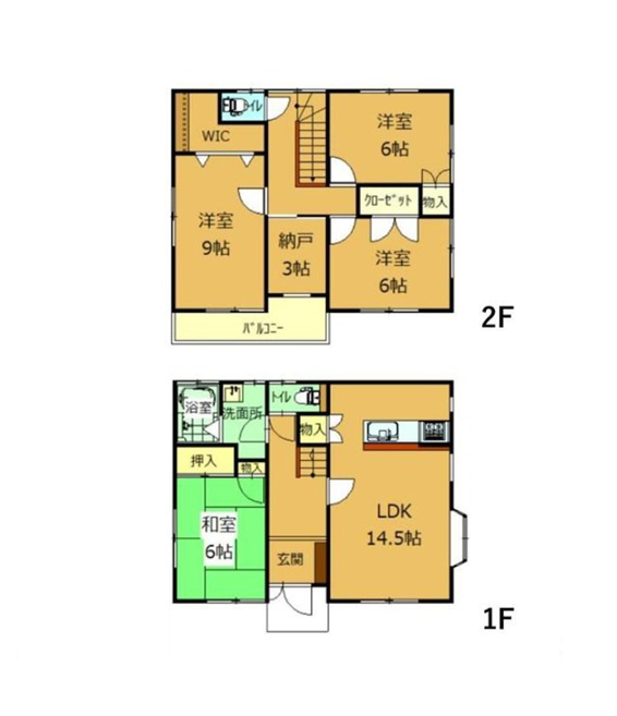 伊勢崎市富塚町　中古住宅の間取り|4SLDK　全居室6帖以上・収納付き♪