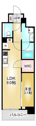 メイクスアート名駅WEST|名古屋市の賃貸ならMy賃貸の間取り|メイクスアート名駅WEST