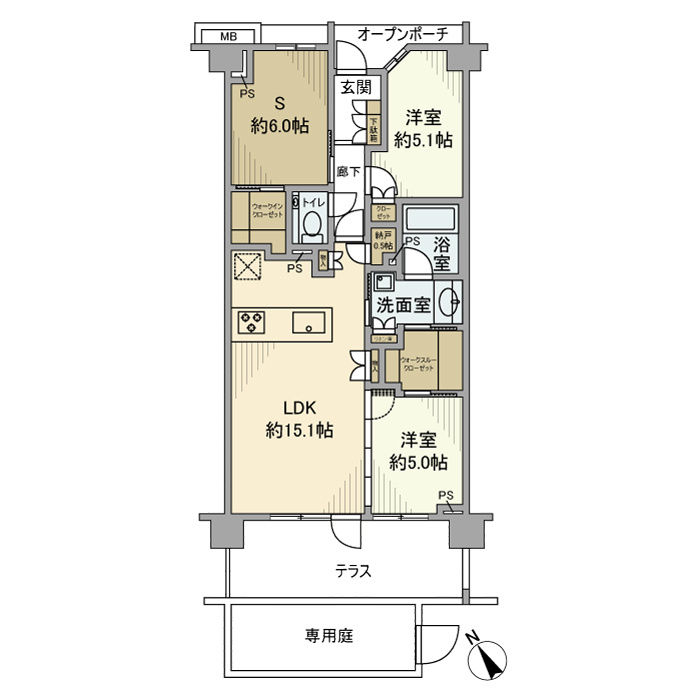 ＡＳＵＫＡＹＡＭＡ　ＲＥＳＩＤＥＮＣＥの間取り