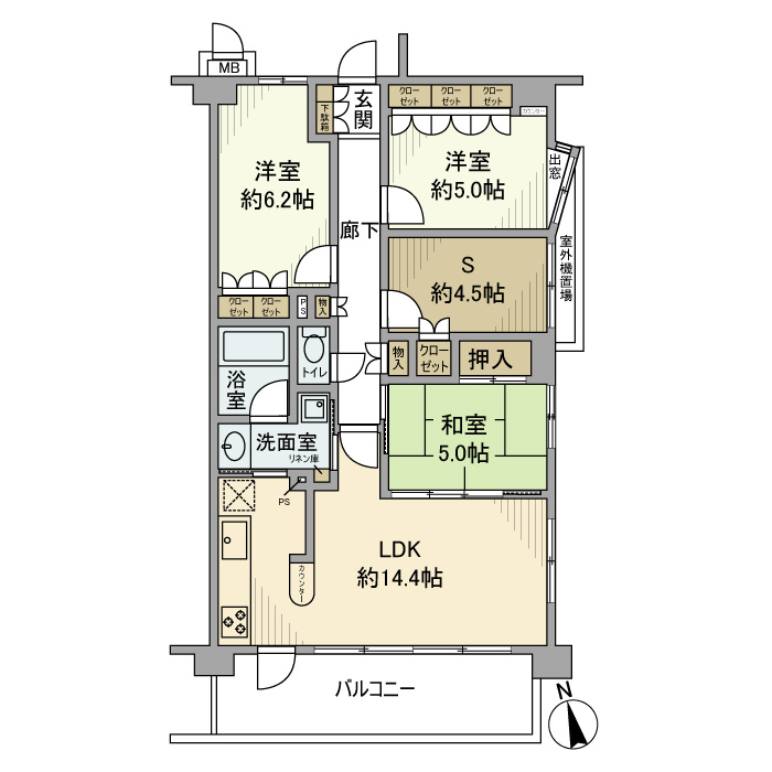 サンクレイドル日野の間取り