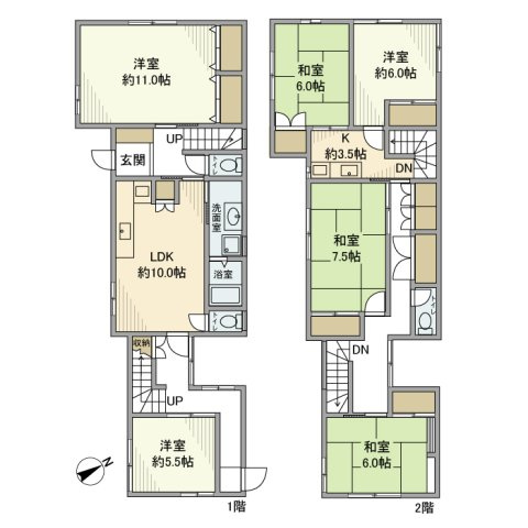 大岡戸建の間取り