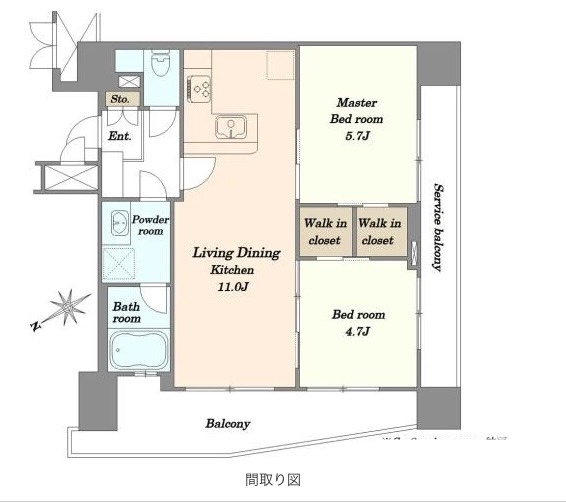 【間取り】 | ★仲介手数料無料★ミオカステーロ武蔵小山（新規リノベーション工事中）