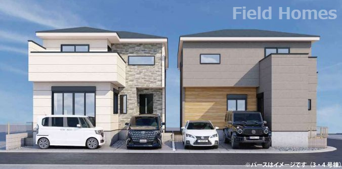 茅ヶ崎市高田４丁目新築戸建て　３期4号棟の外観|外観イメージ「茅ヶ崎市高田4丁目新築戸建て」