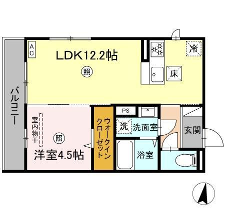 【間取り】 | サニーサイド幸町Ⅰ
