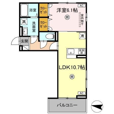 【間取り】 | サニーサイド幸町Ⅱ