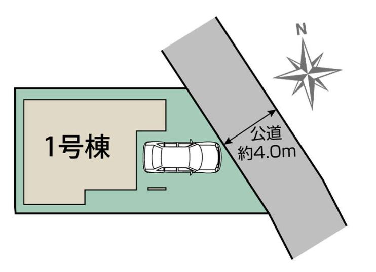 中央区宮下本町2丁目新築戸建て　1号棟の区画図|区画図「中央区宮下本町2丁目新築戸建て」