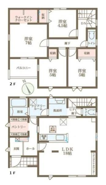 リーブルガーデン翠光台 ２号棟 ／新築一戸建の間取り