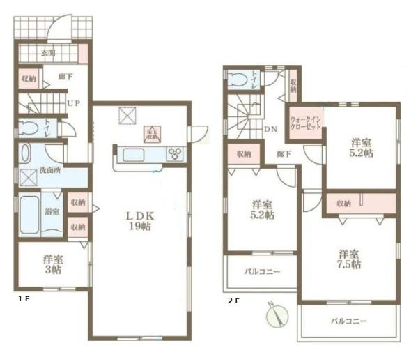 リーブルガーデン翠光台 ４号棟 ／新築一戸建の間取り