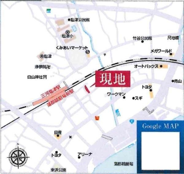 蒲郡市竹谷町井瀬木　全3棟・2号棟のその他|交通アクセス図です。