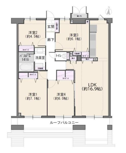 サンライズ片倉の間取り