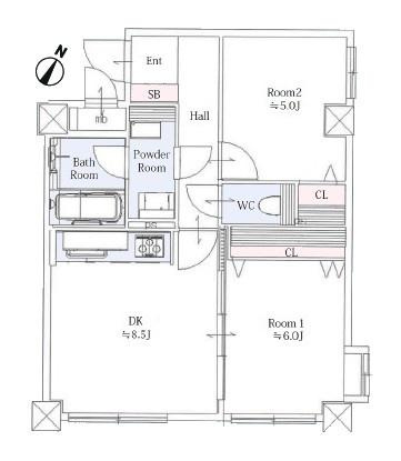 ニューウェルテラス元住吉の間取り