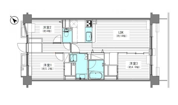 クリオ新横浜壱番館の間取り