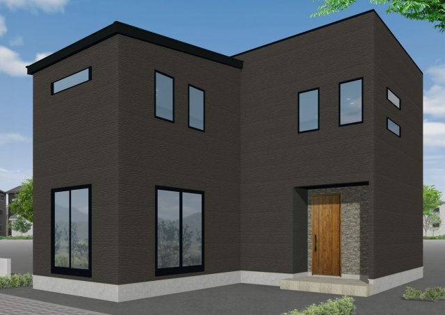 ※商談中※八戸市長苗代内舟渡　E棟の外観パース|Ｅ棟：外観パース