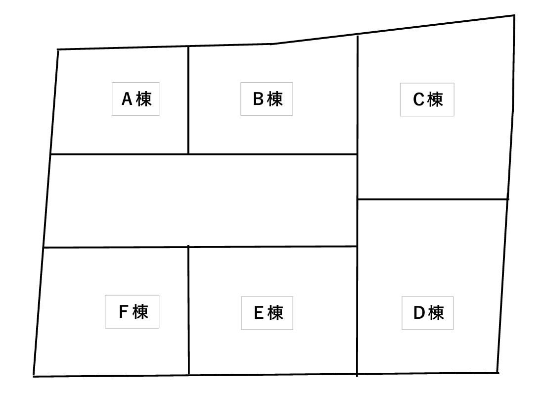※商談中※八戸市長苗代内舟渡　E棟の区画図