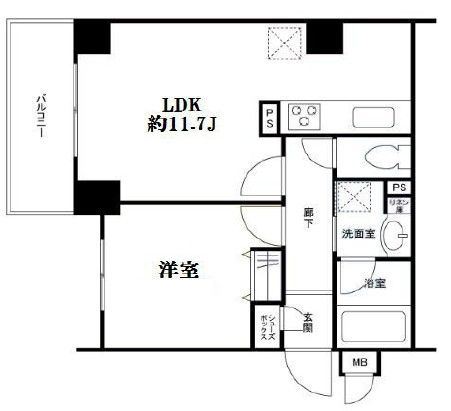 グランテム南雪谷の間取り|間取りです。