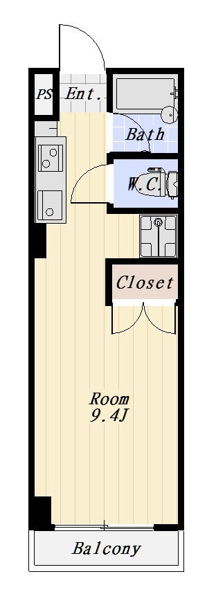 センチュリーハウス戸越 303号室の間取り