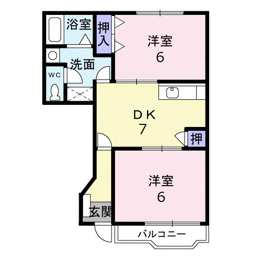 ヒルズハウス　ソレイユの間取り|間取図