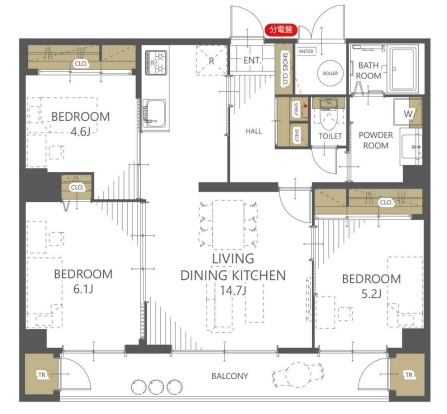 チュリス月寒の居間・リビング