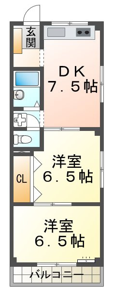 星が丘アパートメントの間取り