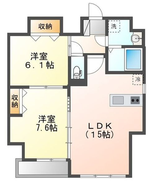 名古屋市中区大須２丁目の賃貸マンションの間取り