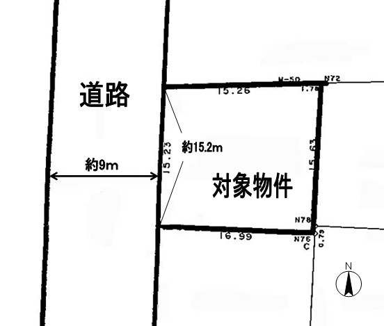 貫弥生が丘一丁目11番（B-14）の土地図