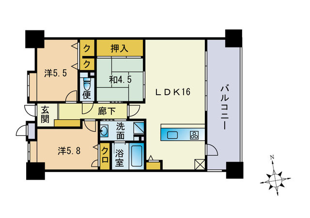 アクロス箱崎ステーションプラザの間取り