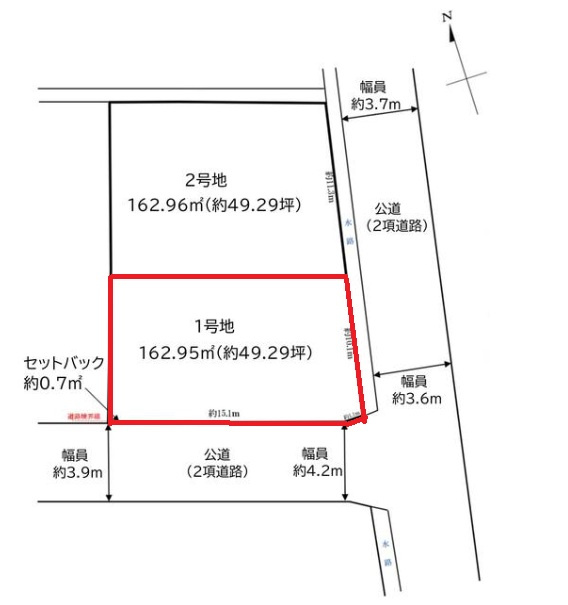 加古川市東神吉町西井ノ口　JR「宝殿駅」徒歩15分の土地図