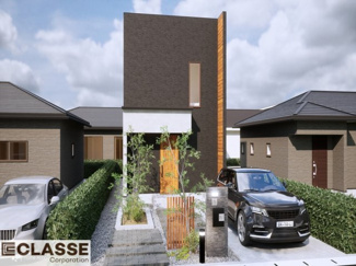 【外観パース】 | 城陽市久世里ノ西　売土地　建築条件無し | 人気の和モダンやホテルライクのテイストを基調に、家具・照明を組み合わせて、暮らしがより具体的にイメージできるご提案をしています。