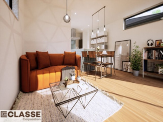 【完成予想図】 | 城陽市久世里ノ西　売土地　建築条件無し | 気密測定器を保有しており、自社での気密測定を実現しております。気密処理をし、気密測定まで標準でさせていただいております。