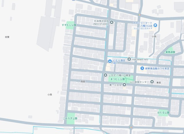 八幡市川口西扇　第1期　新築一戸建ての地図