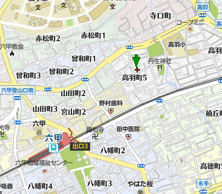 六甲ハイツの地図