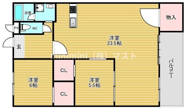 クローバー・プレミア昭和町の間取り