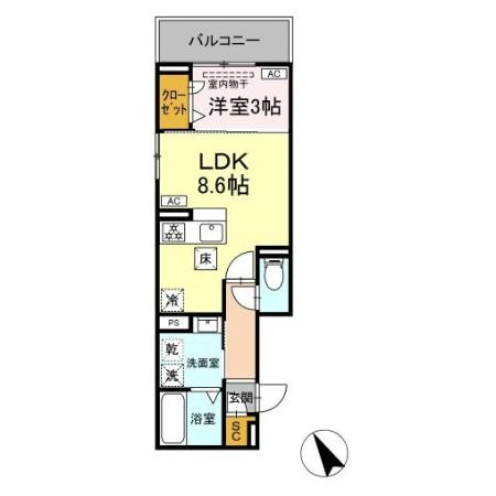 ルナジア　　刈谷市の賃貸ならクラスホーム刈谷店の間取り