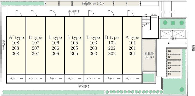 リブリ・deuxSoleil中里の区画図