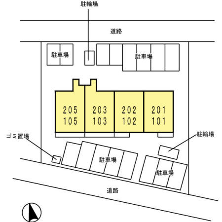 フェリーチェ中山の区画図