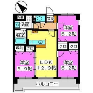 サンビオ空港通りの間取り