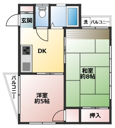 コーポ松美の間取り