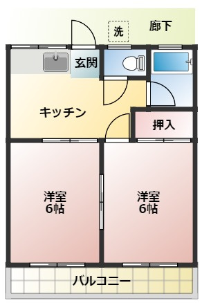 【間取り】 | ハイツ地曵Ａ
