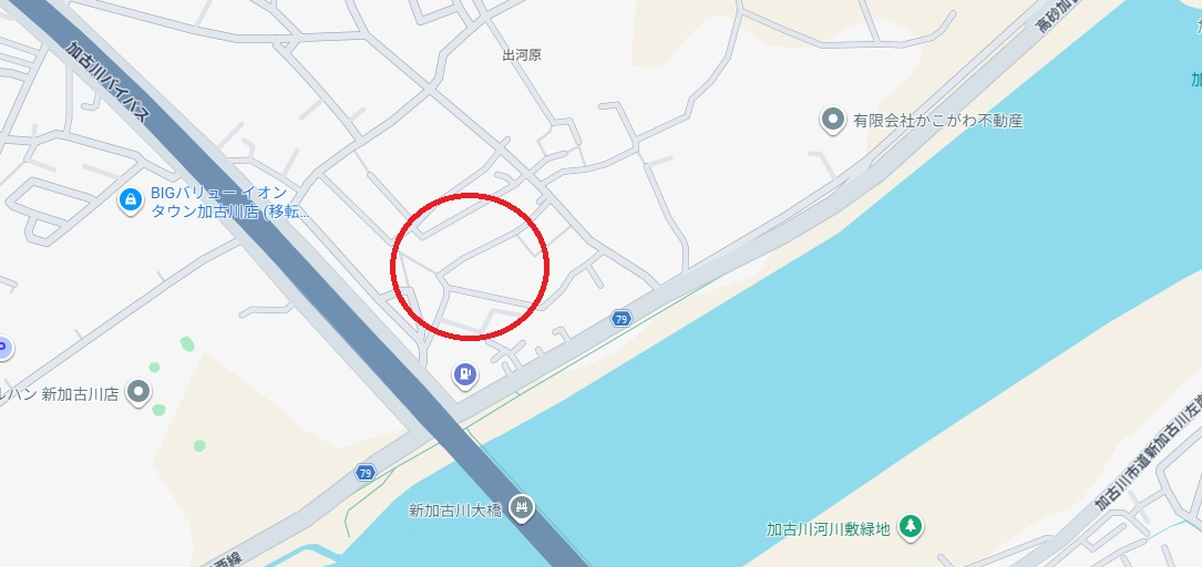 加古川市東神吉町出河原　売土地の地図