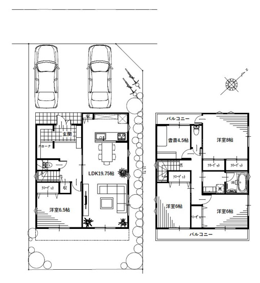 【参考プラン】 | 東久留米市学園町１丁目　売地　B区画 | 4SLDK・建物面積125.86ｍ2、充実の部屋数で快適♪