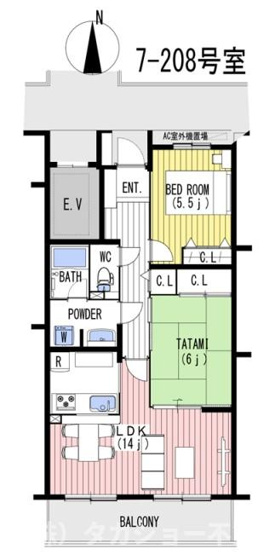 【間取り】 | ちはら台ファミールハイツ　7号棟