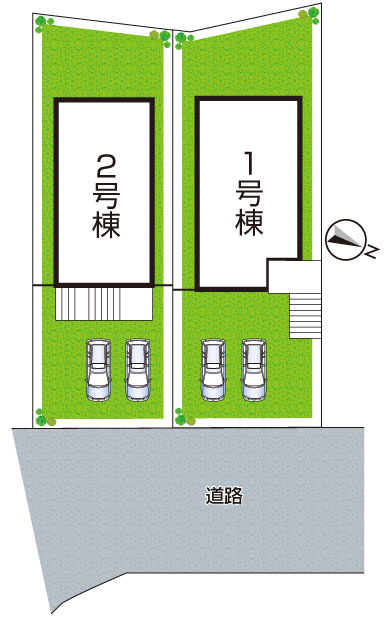 ●29(土)30(日)現地案内可能！　奈良市千代ヶ丘　全2邸の区画図|全2区画