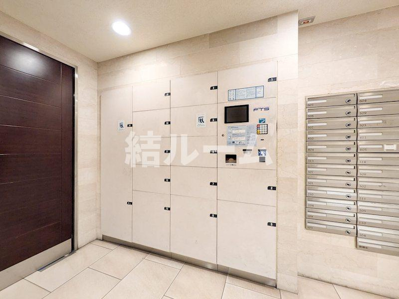 新宿区水道町の賃貸マンションのロビー